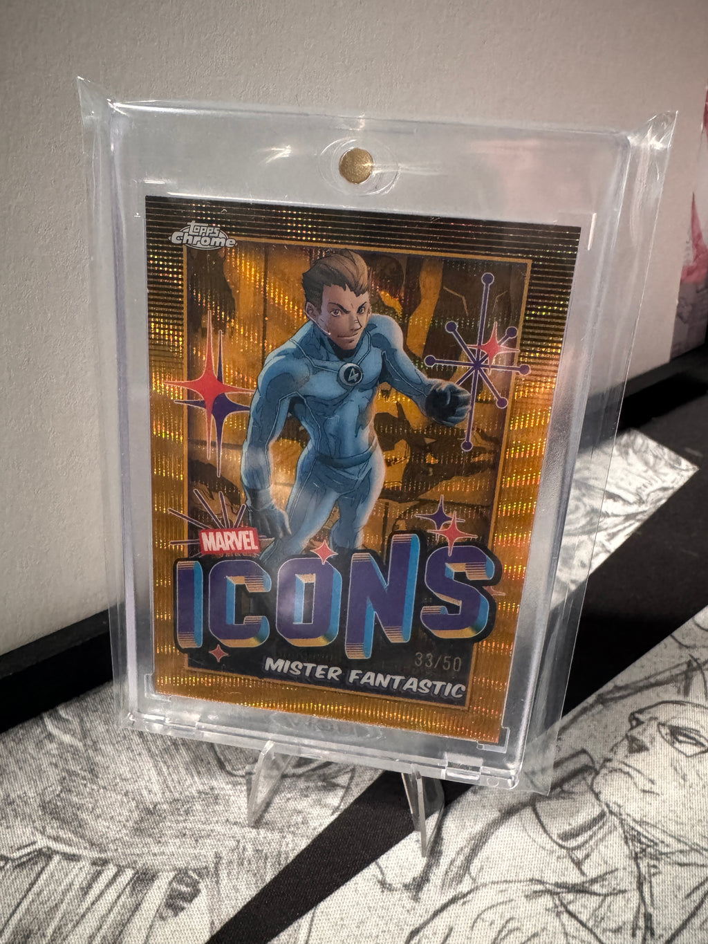 Mister Fantastic Icons Gold 33/50 Topps Chrome