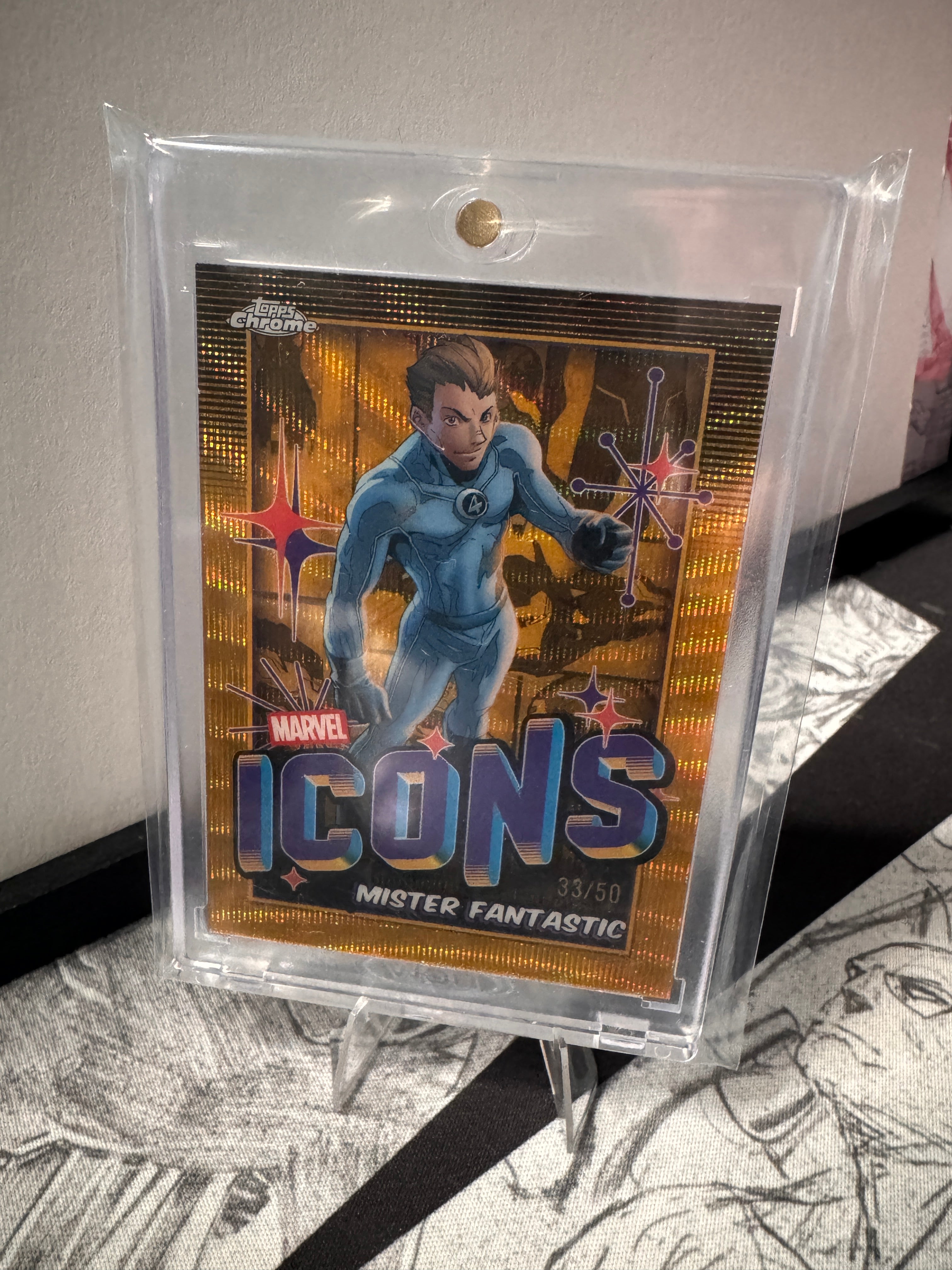 Mister Fantastic Icons Gold 33/50 Topps Chrome