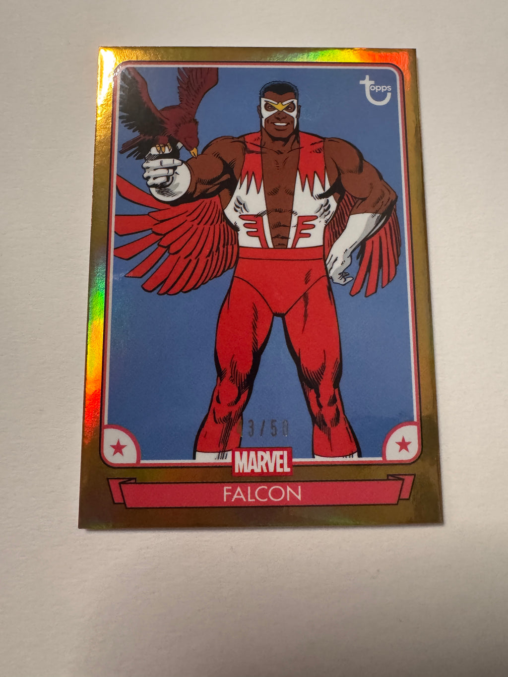 Falcon Marvel Topps Brooklyn Collectors Series 43/50 Gold