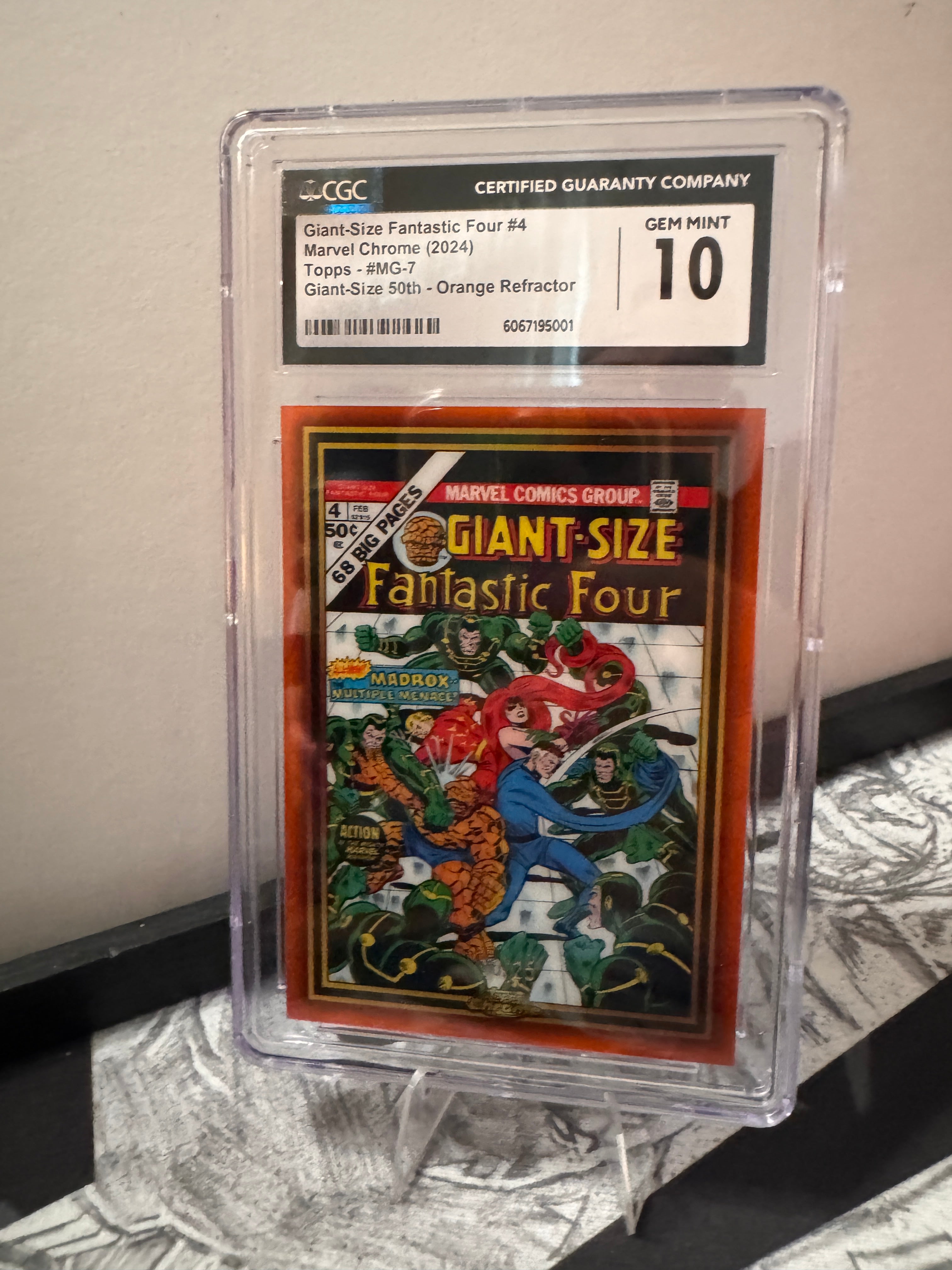 Giant Size Fantastic Four MG-7 10/25 Topps Chrome CGC Graded 10 Gem Mint
