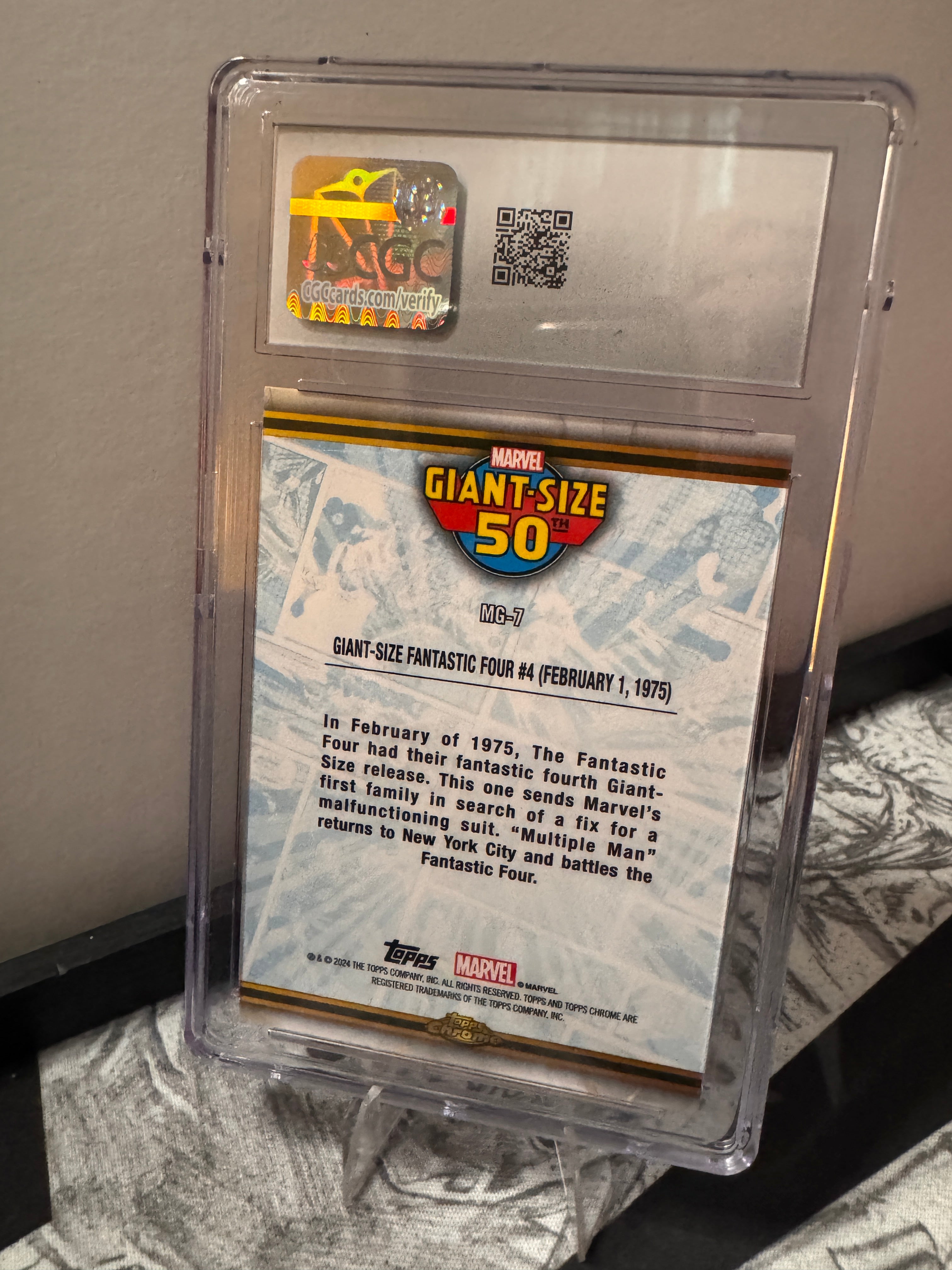 Giant Size Fantastic Four MG-7 10/25 Topps Chrome CGC Graded 10 Gem Mint