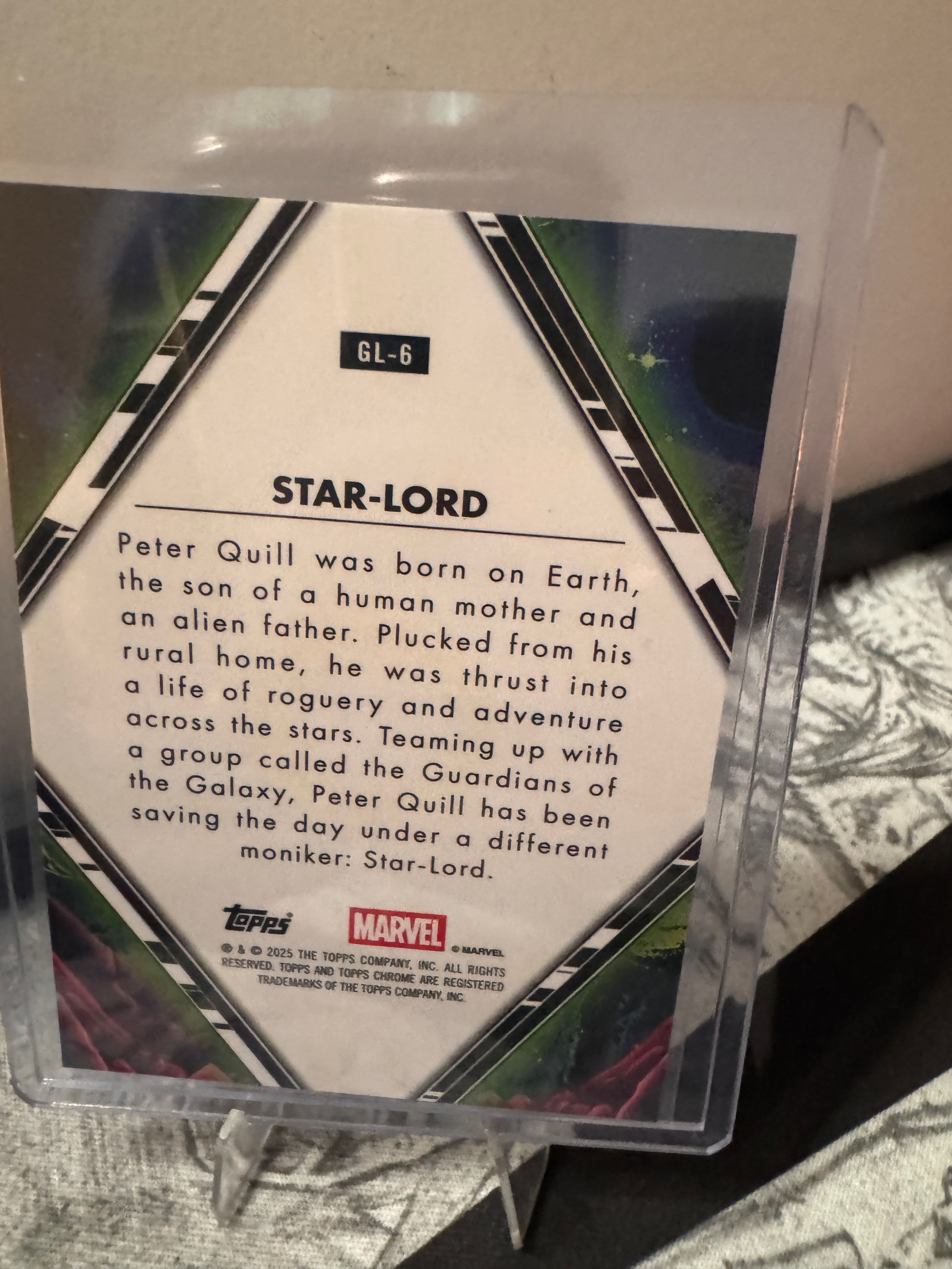 Star-Lord Galactic Legends Marvel Topps Chrome