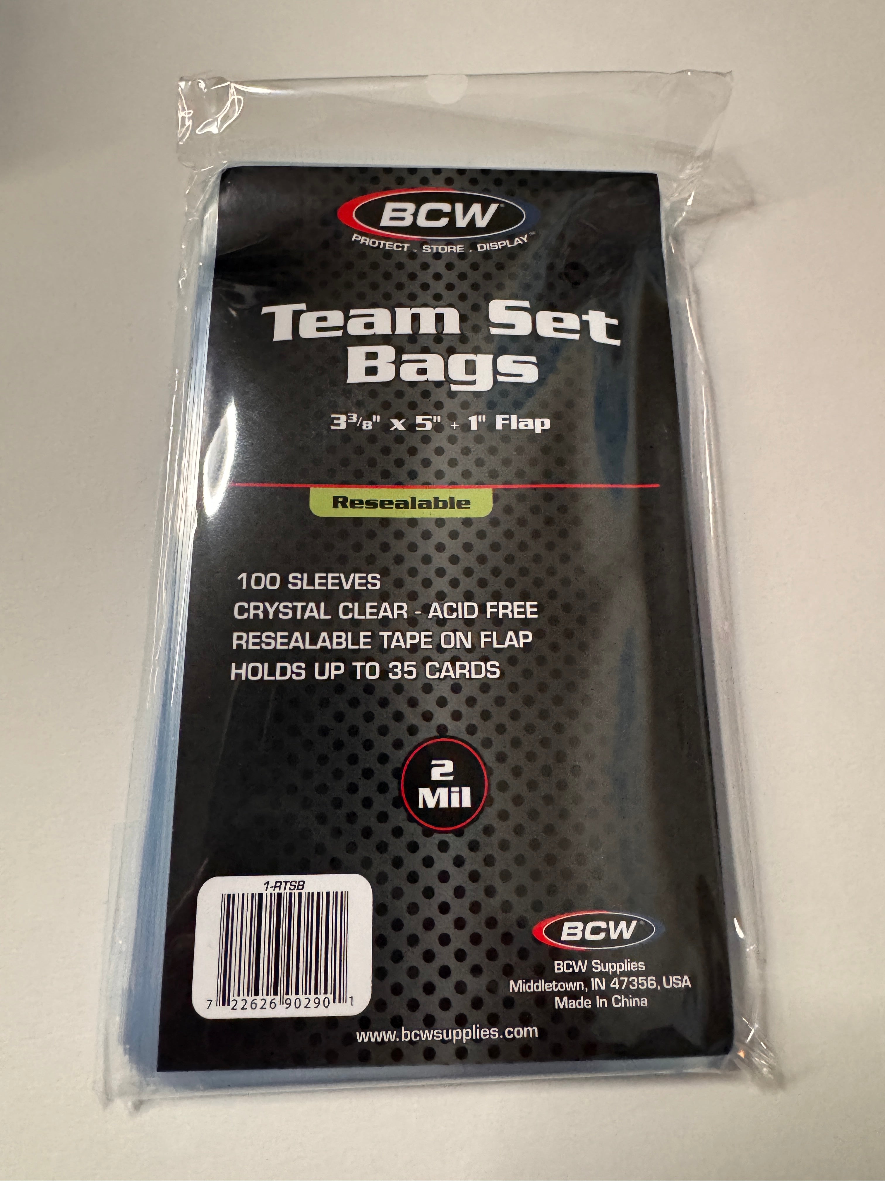 BCW Team Bags (Pack 100 count) 2mil clear