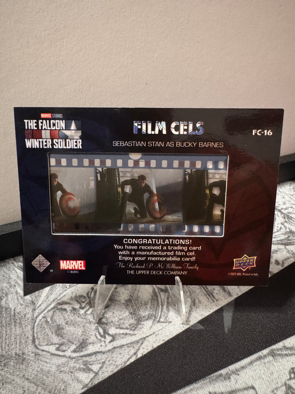 Bucky Barnes Film Cell Falcon and the Winter Soldier Marvel