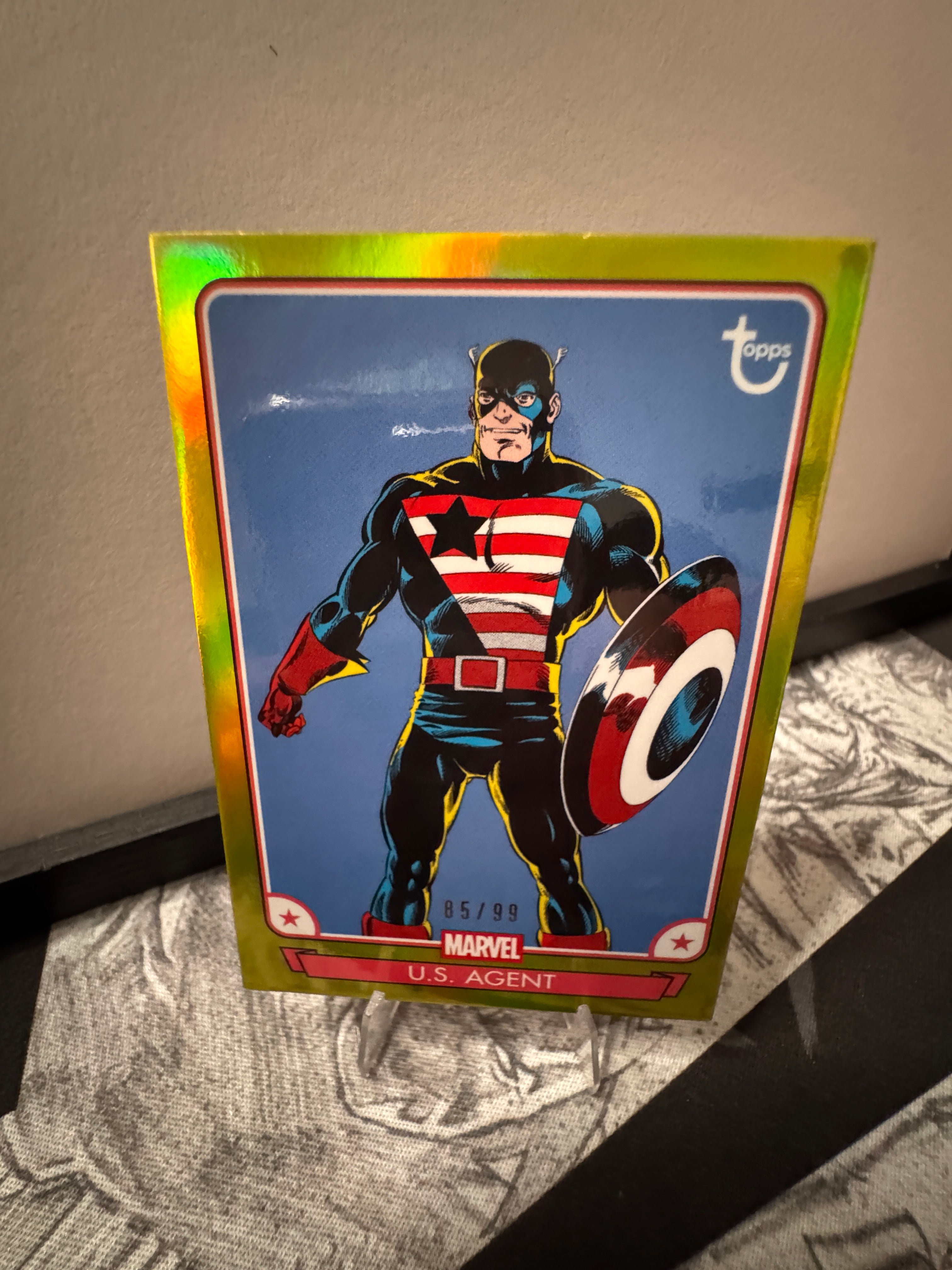 U.S. Agent Marvel Topps Brooklyn 85/99 Gold