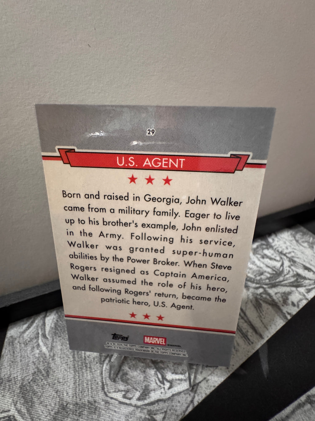U.S. Agent Marvel Topps Brooklyn 85/99 Gold