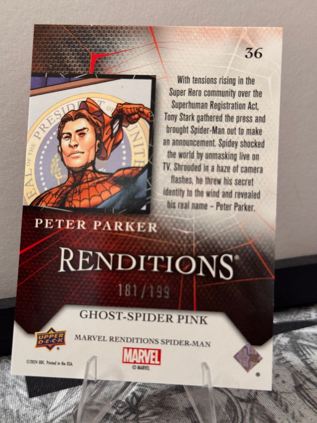 2024 Peter Parker Spider-Man Renditions Marvel Ghost Spider Pink 181/199