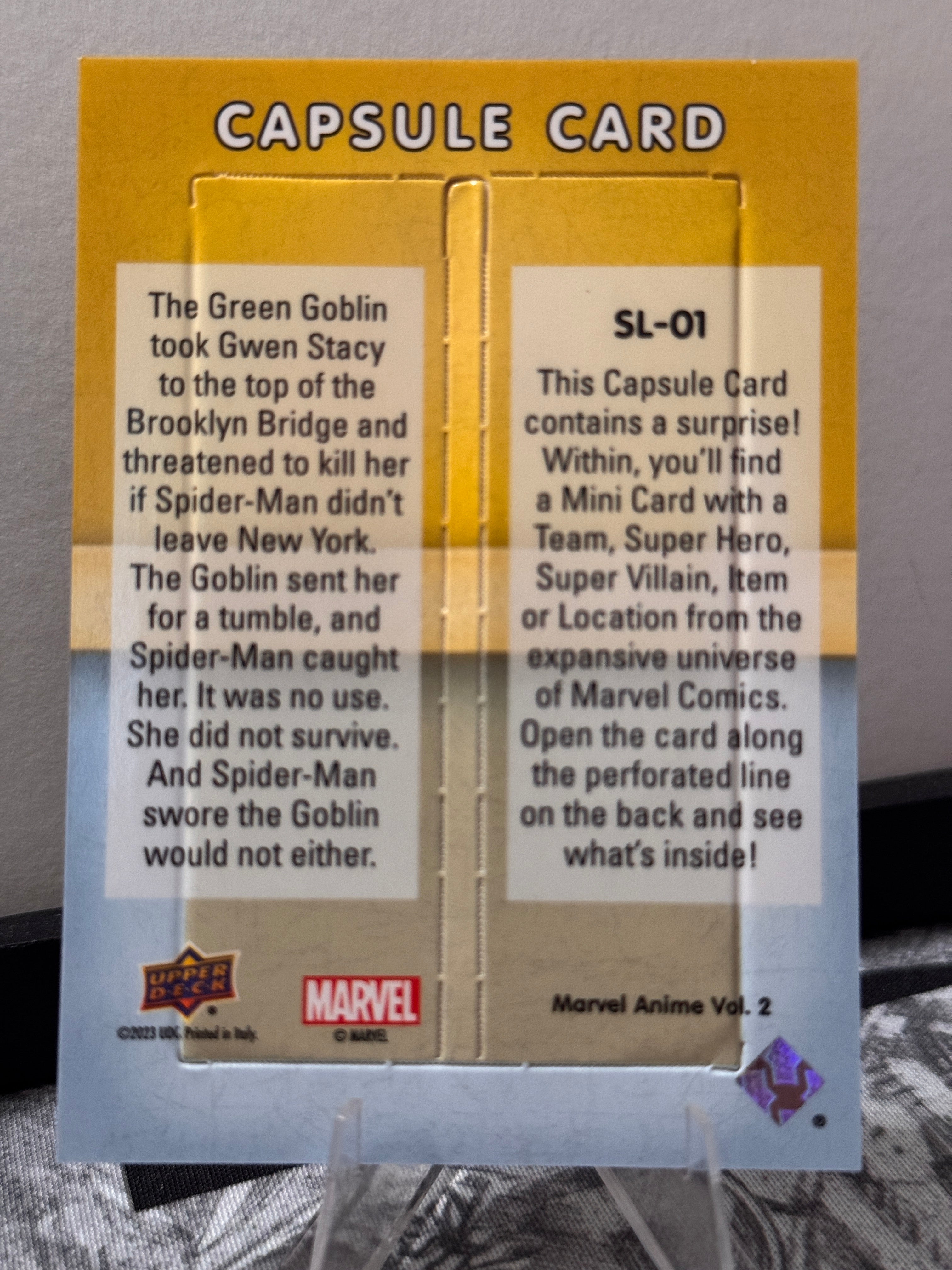 The Night Gwen Stacy Died Marvel Anime Vol. 2 Capsule Card