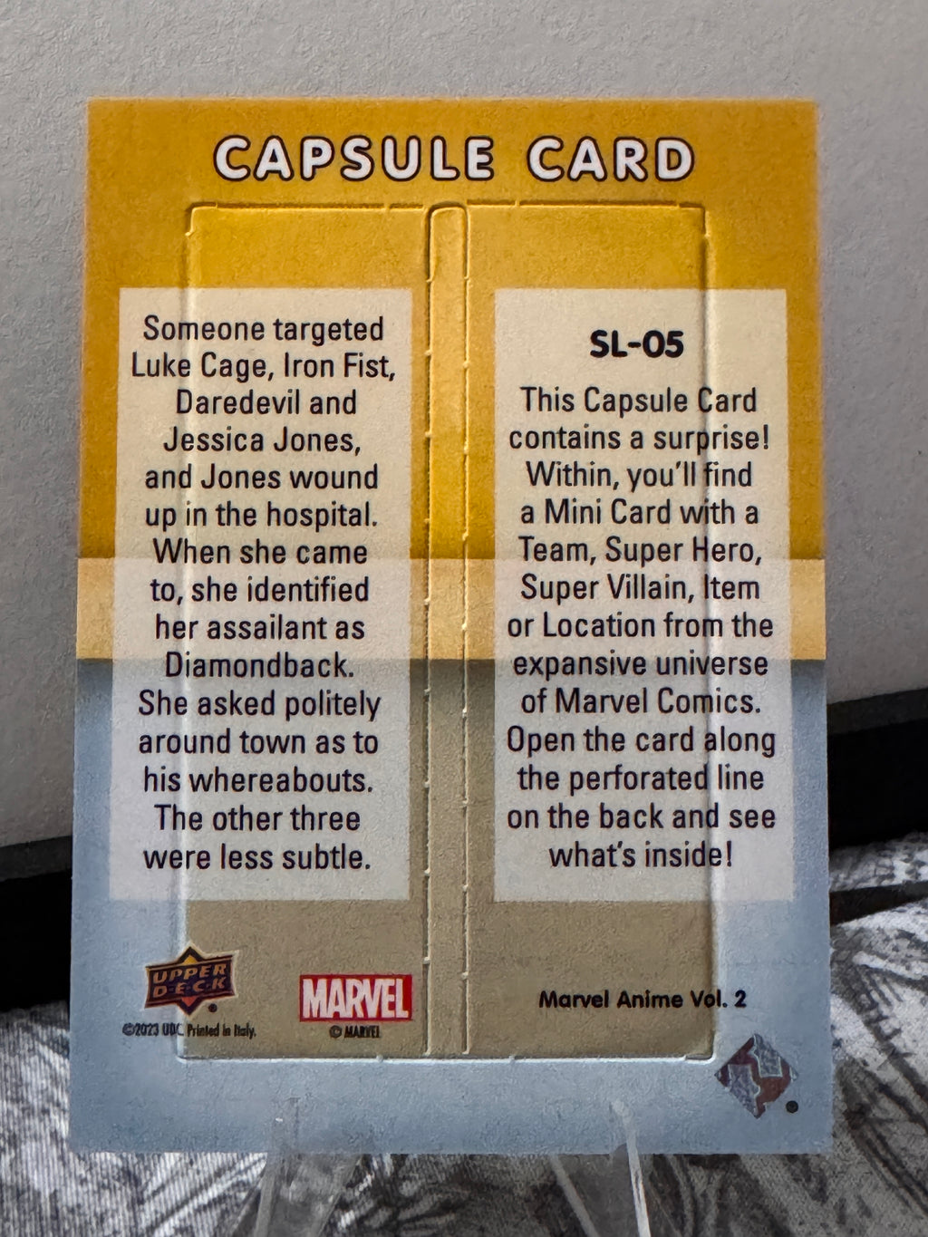 The Defenders Capsule Card Marvel Anime Vol. 2 Unripped